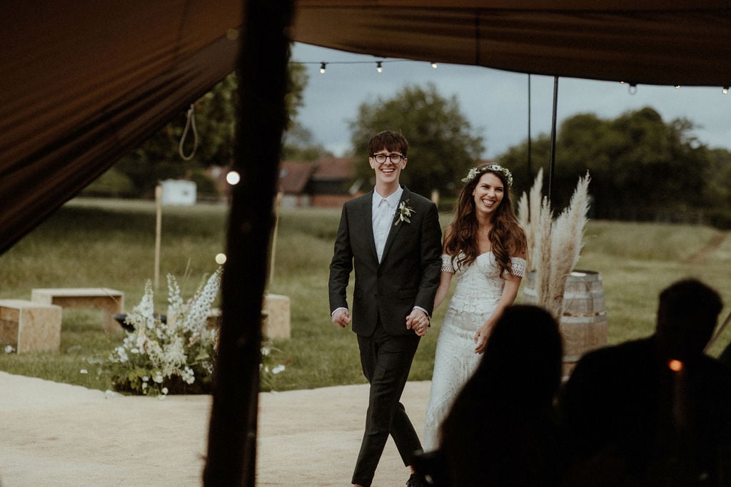 Georgie & Will Stunning PapaKåta Tipi Tent Wedding near Henley-on-Thames, Oxfordshire. Captured beautifully by Olivia & Dan Photography; The Happy Couple!