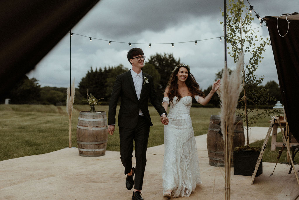 Georgie & Will Stunning PapaKåta Tipi Tent Wedding near Henley-on-Thames, Oxfordshire. Captured beautifully by Olivia & Dan Photography; Festoon Terrace