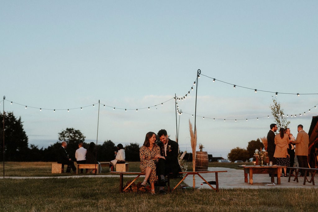 Georgie & Will Stunning PapaKåta Tipi Tent Wedding near Henley-on-Thames, Oxfordshire. Captured beautifully by Olivia & Dan Photography; Festoon Terrace and Walkway