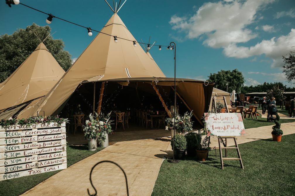 Leanne & Michael Gorgeous PapaKåta Tipi Tent Wedding in North Yorkshire, Photography by Charli; Stunning Tipi Entrance