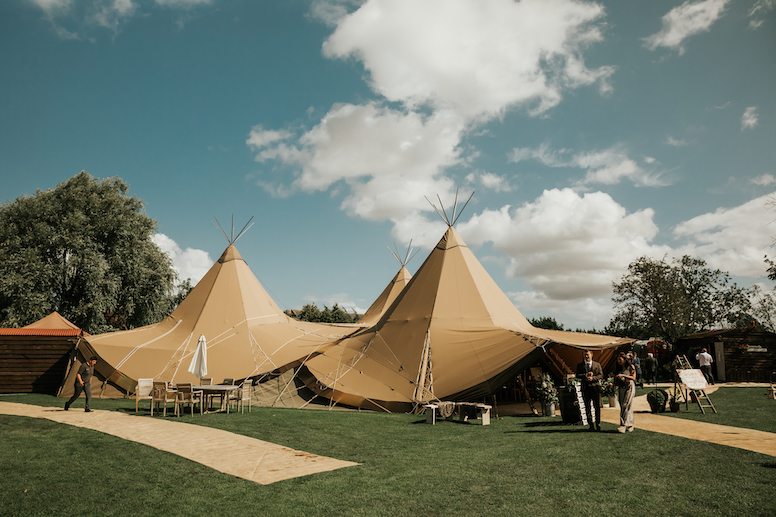 Leanne & Michael Gorgeous PapaKåta Tipi Tent Wedding in North Yorkshire, Photography by Charli; Tipi Set Up