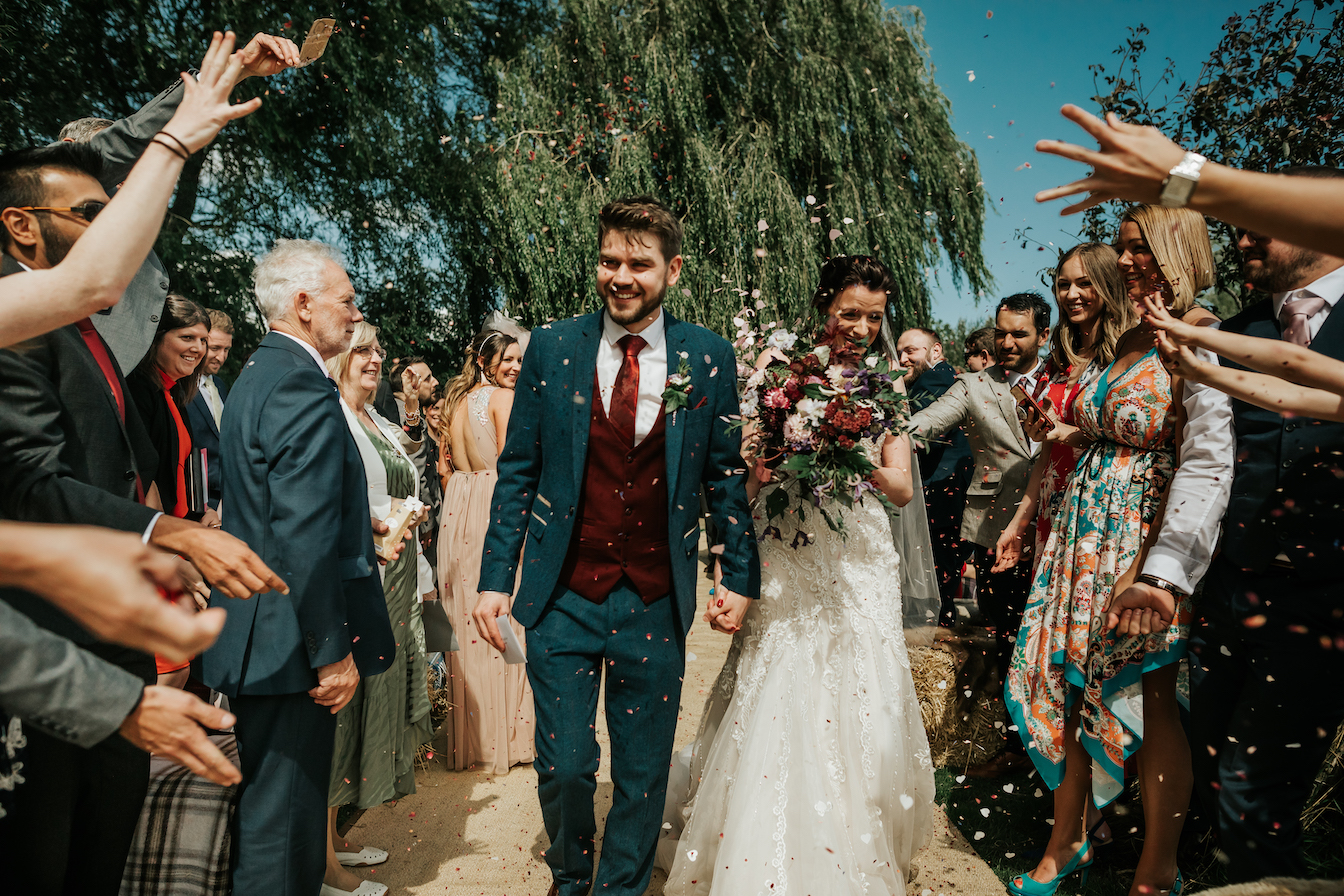 Leanne & Michael Gorgeous PapaKåta Tipi Tent Wedding in North Yorkshire, Photography by Charli; Confetti Throw!