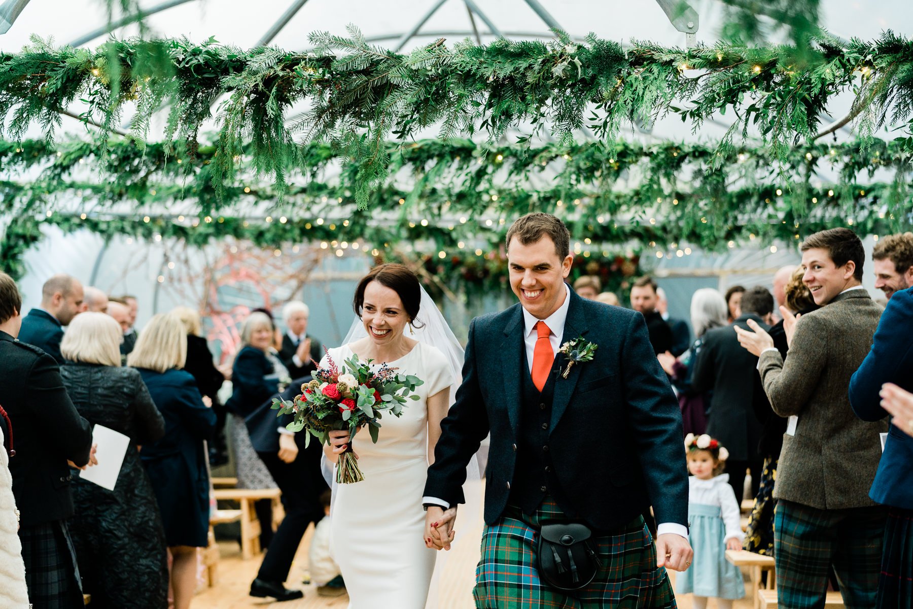 Gill & Alastair Beautiful PapaKåta Sperry Tent Wedding in Craigellachie, Moray, Scotland. Chris Henderson Photography; Mr & Mrs
