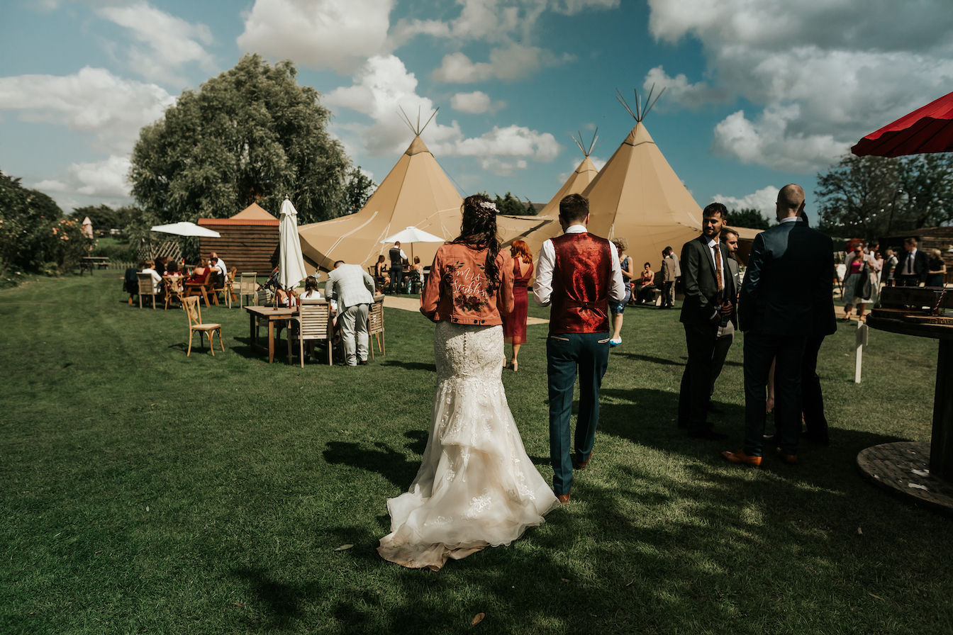 Leanne & Michael Gorgeous PapaKåta Tipi Tent Wedding in North Yorkshire, Photography by Charli; Bride & Groom