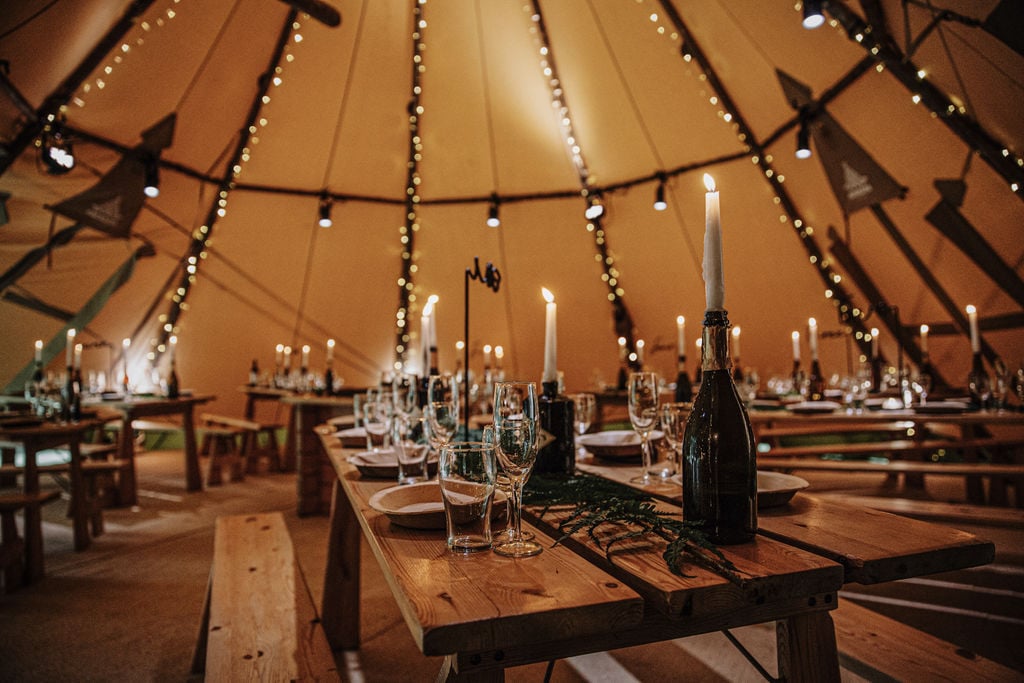 Gem & James Beautiful PapaKåta Tipi Tent Wedding in Hertfordshire, Kat Hill Photography; Table Settings Gem & James Beautiful PapaKåta Tipi Tent Wedding in Hertfordshire, Kat Hill Photography; Table Settings