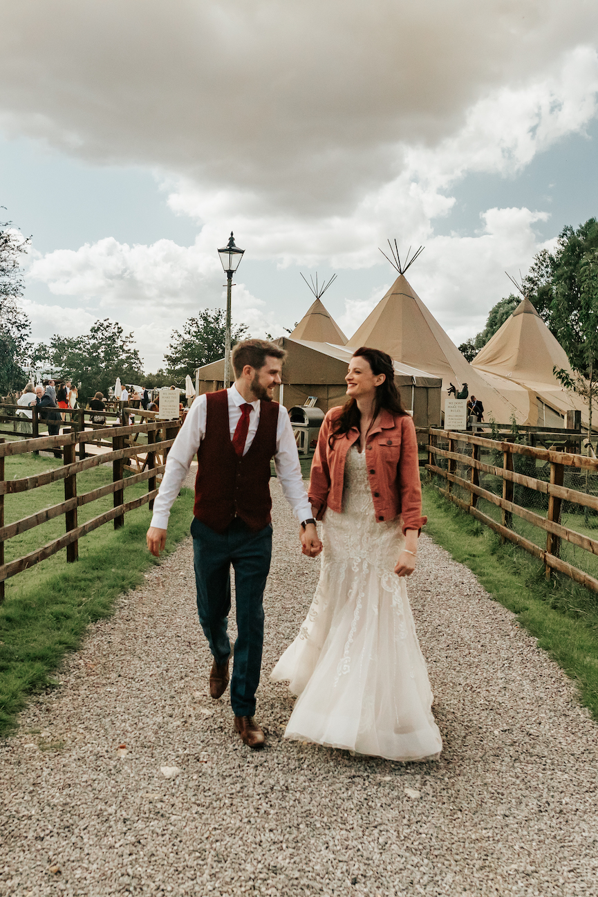 Leanne & Michael Gorgeous PapaKåta Tipi Tent Wedding in North Yorkshire, Photography by Charli; Mr & Mrs