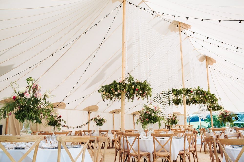 Ellie & Reuben Stunning PapaKåta Sperry Tent Wedding at Rudge Hall. Photographed by Fox Tail Photography; Sperry Interior