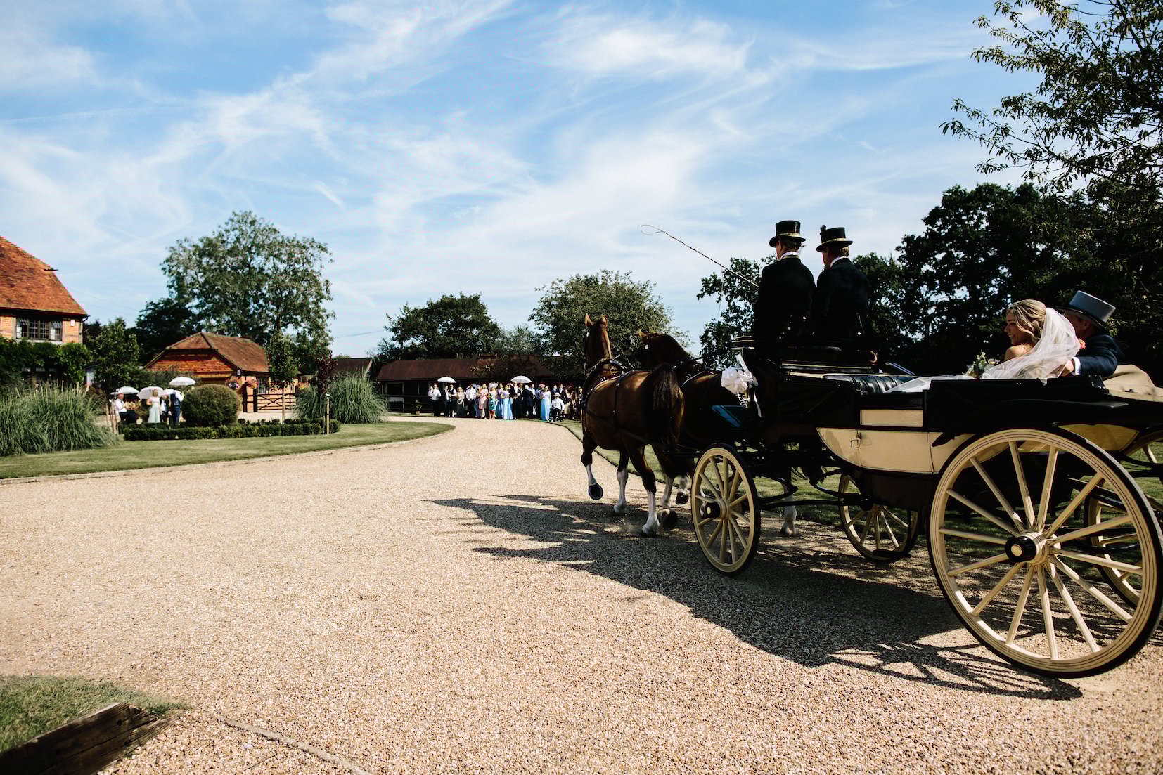 Georgina & James Stunning PapaKåta Sperry Tent Wedding in Finchampstead, Berkshire. Photography by Fresh Shoot Studios; Horse & Carriage