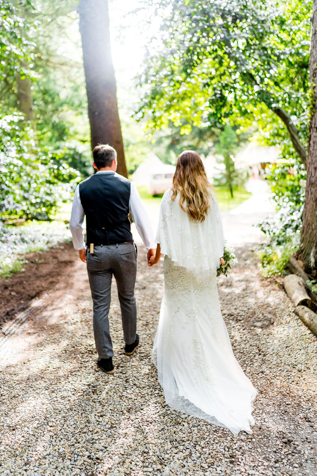 Megan & Lewis Gorgeous PapaKåta Tipi Tent Wedding at Markington Hall, North Yorkshire. Photographed by Joe Dodsworth Photography; Stunning Dress Details