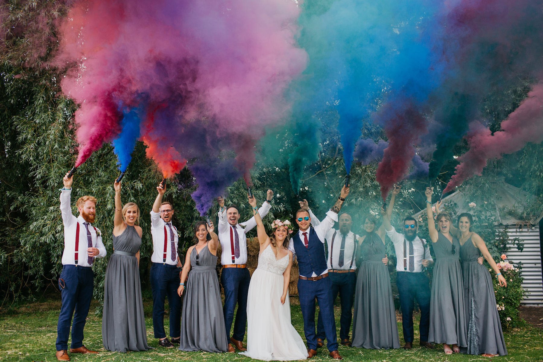 Alicia & Phil Gorgeous PapaKåta Tipi Tent Wedding in North Yorkshire. Photographed by John Hope Photography; Smoke Clouds