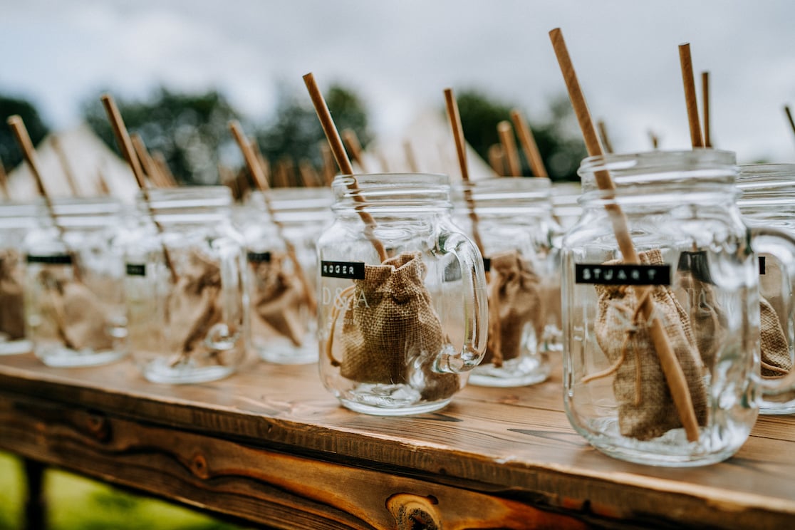 Amy & Dom Stunning PapaKåta Tipi Tent Wedding in Kilnsey Park, Yorkshire Dales. Steve Bridgwood Photography; Drinks