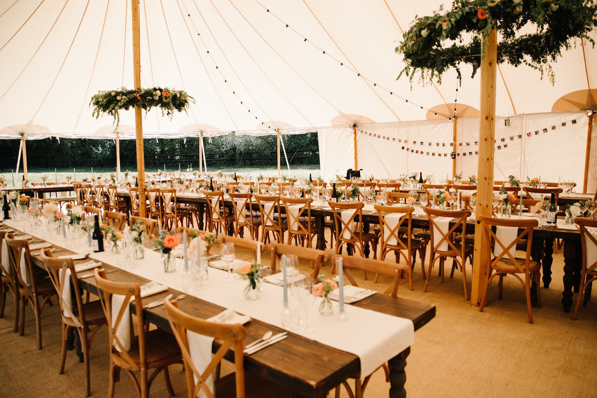 Georgina & James Stunning PapaKåta Sperry Tent Wedding in Finchampstead, Berkshire. Photography by Fresh Shoot Studios; Floral Hoops