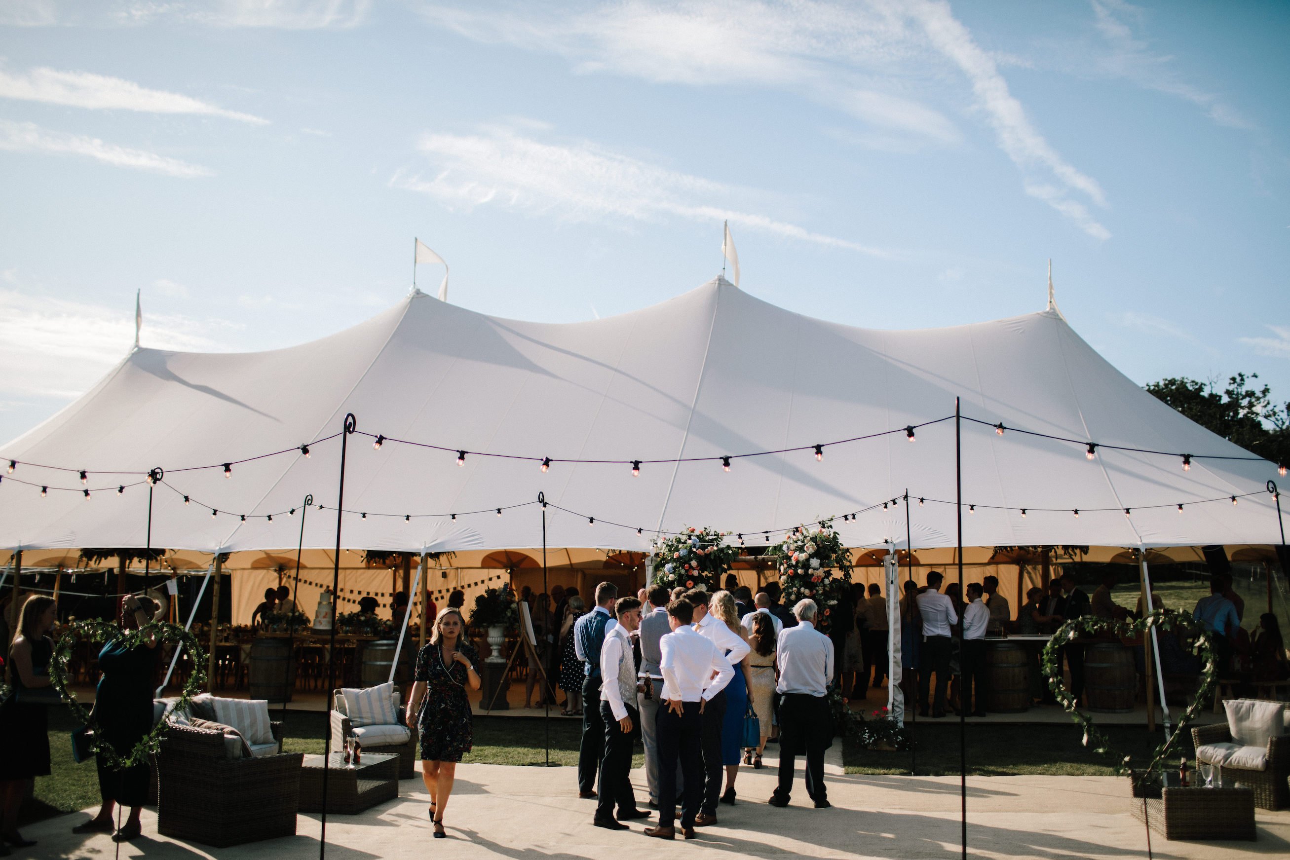 Georgina & James Stunning PapaKåta Sperry Tent Wedding in Finchampstead, Berkshire. Photography by Fresh Shoot Studios; Festoon Terrace